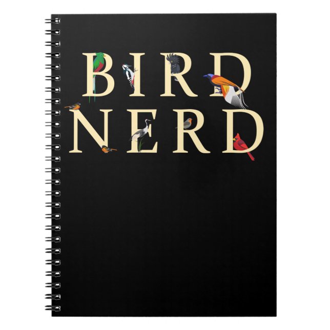 Caderno Espiral Aves de capoeira Nerd (Frente)