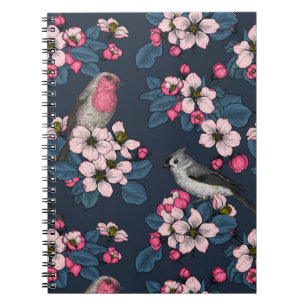 Caderno Espiral Aves e Blossomas