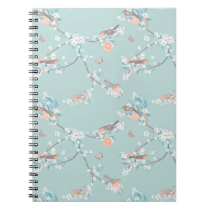 Caderno Espiral Aves e Flores