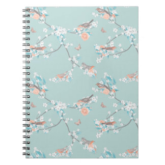 Caderno Espiral Aves e Flores