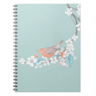 Caderno Espiral Aves e Flores