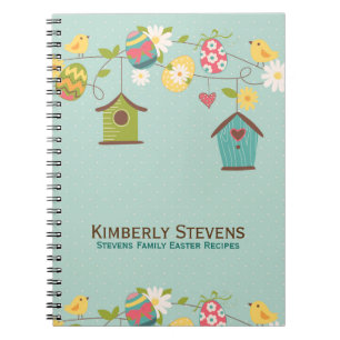 Caderno Espiral Aves Páscoas, Alimentos Para Aves E Ovos