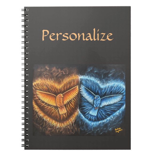 Caderno Espiral Aves Voando Juntas- (Frente)