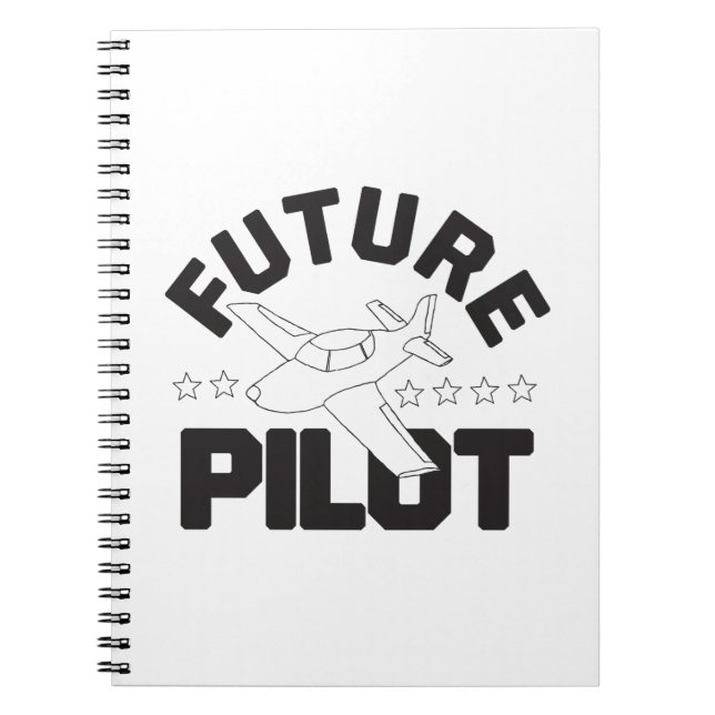 Caderno Espiral Aviação para crianças que voam em pilotos de alto  (Frente)