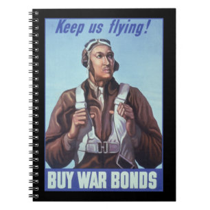 Caderno Espiral Aviadores negros: Serviço Militar de Combate WW2 d