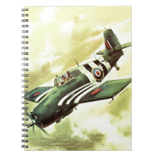 Caderno Espiral Avião Antigo