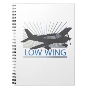 Caderno Espiral Avião de baixa asa