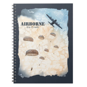 Caderno Espiral Avião Os Paraquedistas Mais Finos Saltam Personali