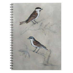 Caderno Espiral Aviário Silvered Um Par De Aves