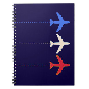 Caderno Espiral aviões aéreos