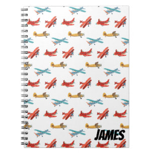 Caderno Espiral Aviões Cutâneos Cutâneos Voando no Céu