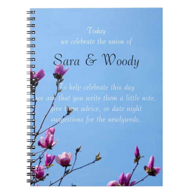 Caderno Espiral Aviso de Casamento (Frente)