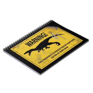 Caderno Espiral Aviso! Esta Propriedade está Protegida por Raptor