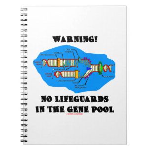 Caderno Espiral Aviso! Nenhuns Lifeguards na piscina de gene (ADN)