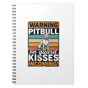 Caderno Espiral Avisos de Pitbull Beijos a Caminho Design de Cacho