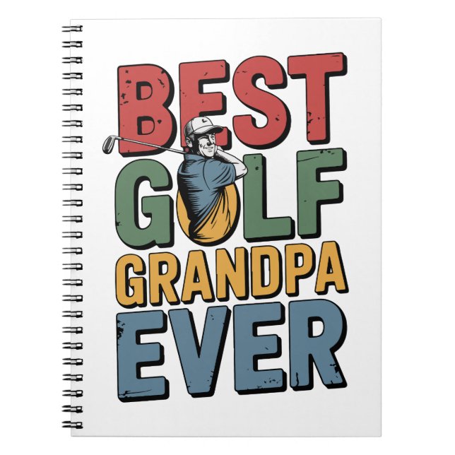 Caderno Espiral Avô de Golf Nunca (Frente)