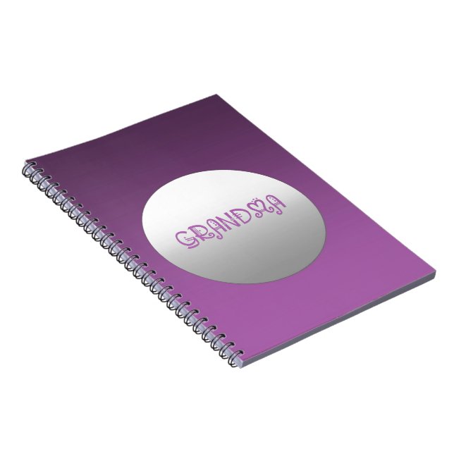 Caderno Espiral Avó Roxo E Prateado (Lado Direito)