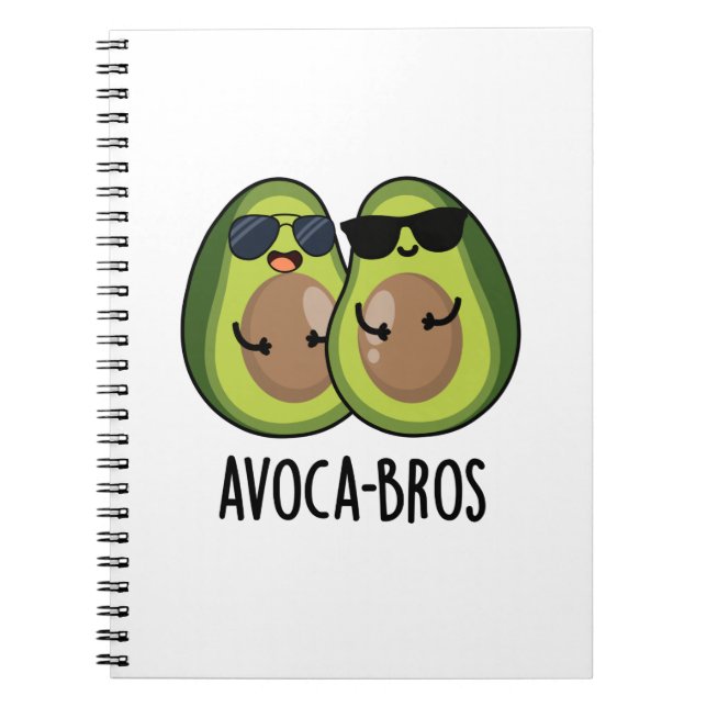 Caderno Espiral Avoca-bros Piada engraçada de abacate (Frente)