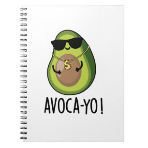 Caderno Espiral Avoca-yo Divertido Abacate Pun Legal