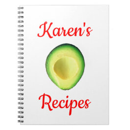 Caderno Espiral Avocado Karen's (Nome) Recebe Notebook Espiral