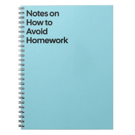 Caderno Espiral Avoid Homework Funny Notebook