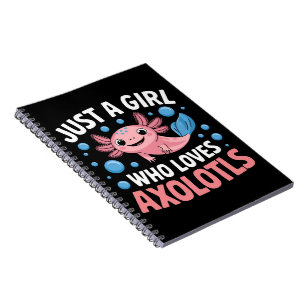 Caderno Espiral Axolotl Kawaii Apenas Uma Garota Que Ama Axolotls 