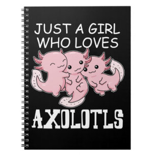 Caderno Espiral Axolotl Kids Kawaii Axolotl Gift Girls Axolotl