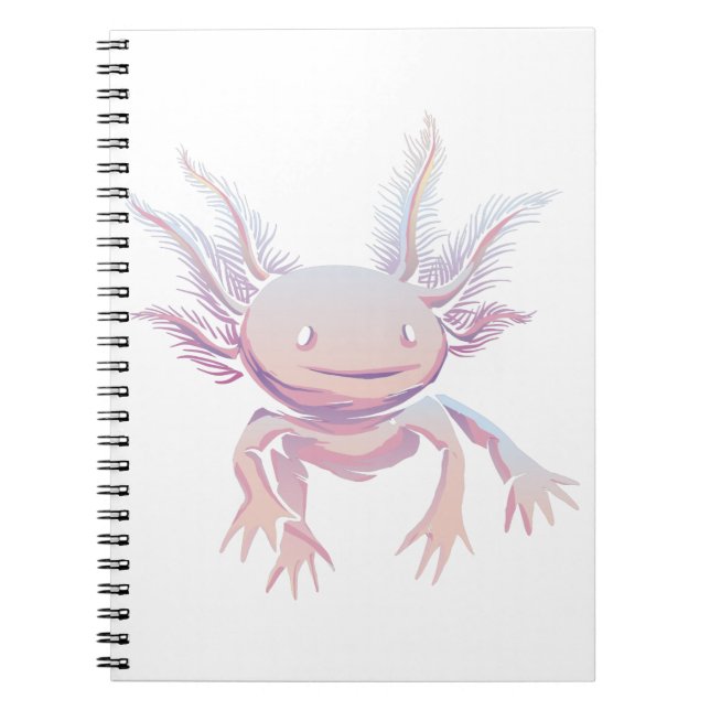 Caderno Espiral Axolotl Realista (Frente)