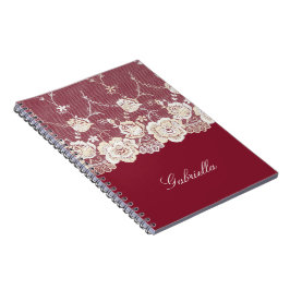 Caderno Espiral Azar Branco Vermelho Floral