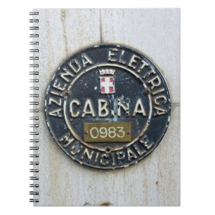 Caderno Espiral Azienda Electrica Municipale - Cabina - Milano