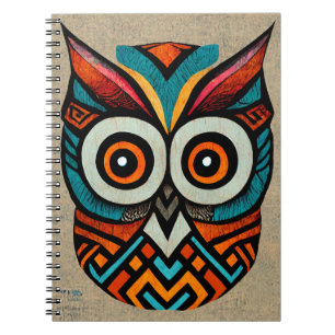 Caderno Espiral Aztec Owl