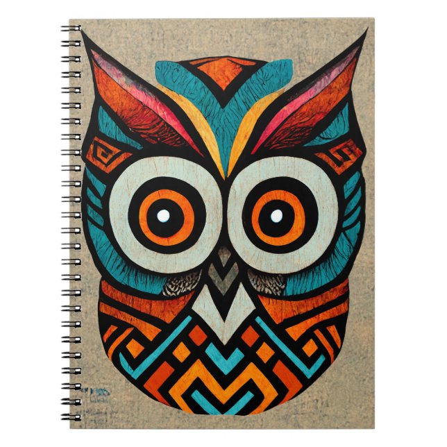 Caderno Espiral Aztec Owl (Frente)