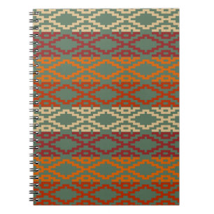 Caderno Espiral Aztec Sudoeste Tribal Diamantes