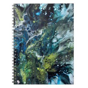 Caderno Espiral Azul abstrato