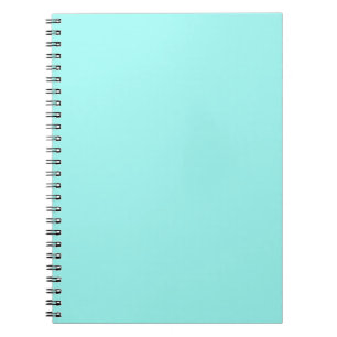 Caderno Espiral azul azul-turquesa aqua-chic feminino minimalista