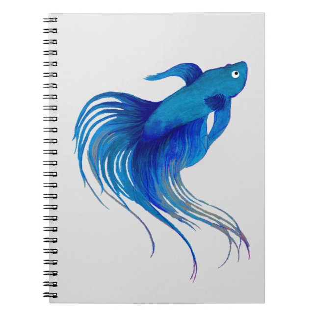 Caderno Espiral Azul Betta Watercolor (Frente)