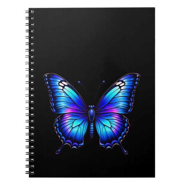 Caderno Espiral Azul borboleta (Frente)