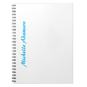Caderno Espiral Azul-branco-azul-marinho-elegante-Na moda