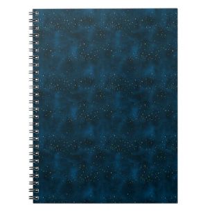 Caderno Espiral Azul Celestial e Noite Estrelada Branca