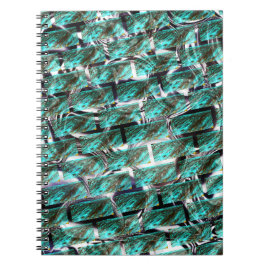 Caderno Espiral Azul claro, bolhas sobre efeito de grade ou tijolo