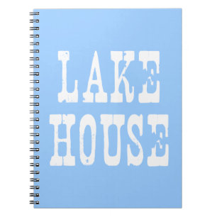 Caderno Espiral Azul da casa do lago