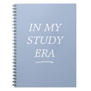 Caderno Espiral Azul da Minha Era de Estudo