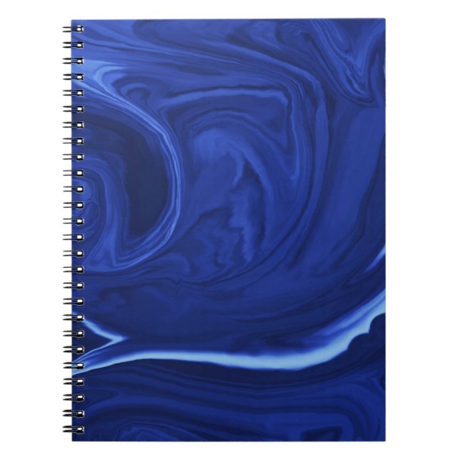 Caderno Espiral Azul de cobalto Texturizado (Frente)