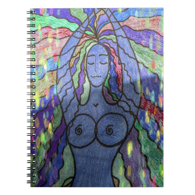 Caderno Espiral Azul de criação (Frente)