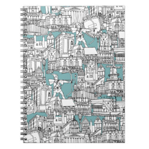 CADERNO ESPIRAL AZUL DE NOTTINGHAM