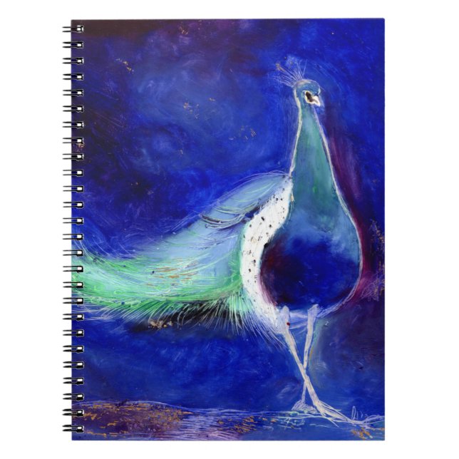 Caderno Espiral Azul de pavão 2013 (Frente)