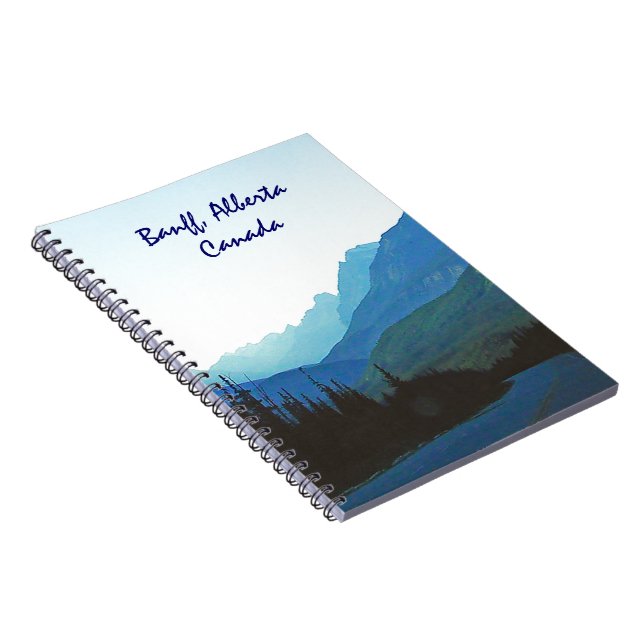 Caderno Espiral Azul do jaspe de Banff (Lado Direito)