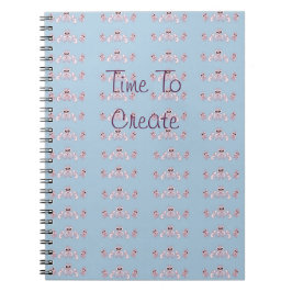 Caderno Espiral Azul e amora