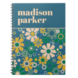Caderno Espiral Azul e Verde bonito retrorreflector personalizado,