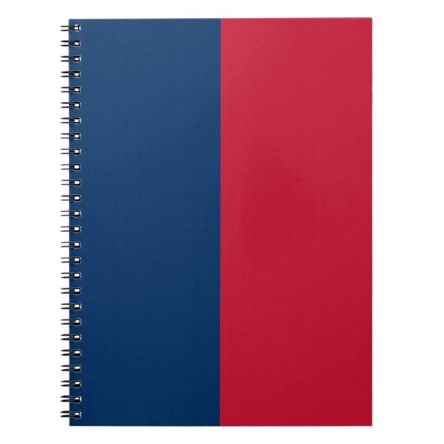 Caderno Espiral Azul e Vermelho PERSONALIZADO (Frente)